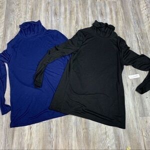 NWT Charming Charlie Black Blue Turtleneck Bundle